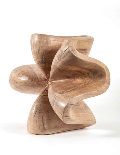 When words become matter walnut 30x30X15cm
