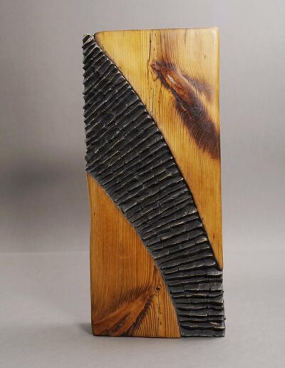 Path I limestone on ancient pine 44x20x10cm