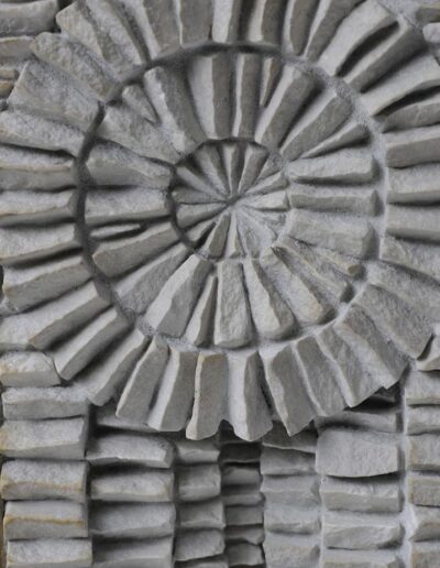 Falling over the edge of time II limestone on pine 30x20x10cm