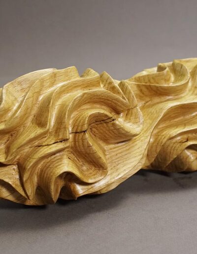 Waves I oak 36x11x12cm